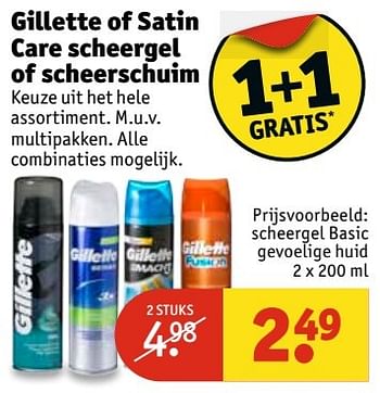 Aanbiedingen Scheergel basic gevoelige huid - Gillette - Geldig van 21/03/2017 tot 26/03/2017 bij Kruidvat