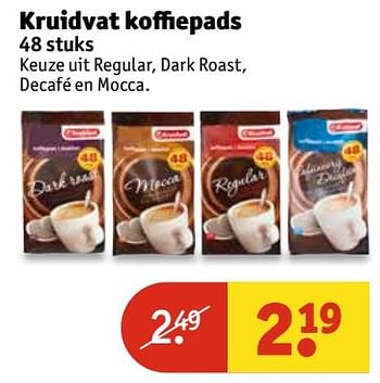 Aanbiedingen Kruidvat koffiepads - Huismerk - Kruidvat - Geldig van 21/03/2017 tot 26/03/2017 bij Kruidvat