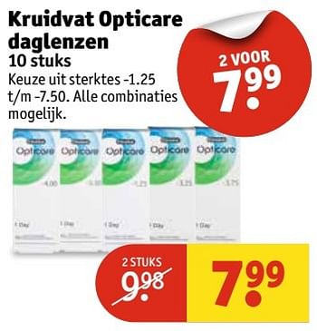 Aanbiedingen Kruidvat opticare daglenzen - Huismerk - Kruidvat - Geldig van 21/03/2017 tot 26/03/2017 bij Kruidvat