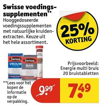 Aanbiedingen Energie multi bruis - Swisse  - Geldig van 21/03/2017 tot 26/03/2017 bij Kruidvat