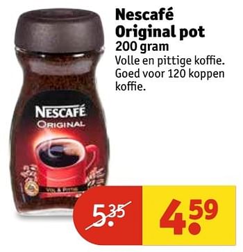 Aanbiedingen Nescafé original pot - Nescafe - Geldig van 21/03/2017 tot 26/03/2017 bij Kruidvat