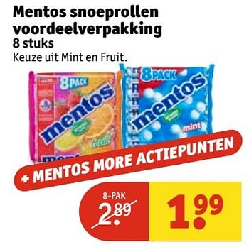 Aanbiedingen Mentos snoeprollen voordeelverpakking - Mentos - Geldig van 21/03/2017 tot 26/03/2017 bij Kruidvat