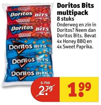 Aanbiedingen Doritos bits multipack - Doritos - Geldig van 21/03/2017 tot 26/03/2017 bij Kruidvat