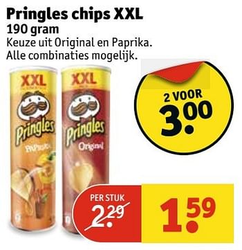 Aanbiedingen Pringles chips xxl - Pringles - Geldig van 21/03/2017 tot 26/03/2017 bij Kruidvat