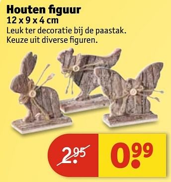 Aanbiedingen Houten figuur - Huismerk - Kruidvat - Geldig van 21/03/2017 tot 26/03/2017 bij Kruidvat