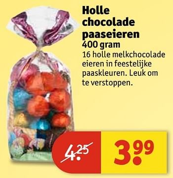 Aanbiedingen Holle chocolade paaseieren - Huismerk - Kruidvat - Geldig van 21/03/2017 tot 26/03/2017 bij Kruidvat