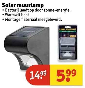 Aanbiedingen Solar muurlamp - Huismerk - Kruidvat - Geldig van 21/03/2017 tot 26/03/2017 bij Kruidvat