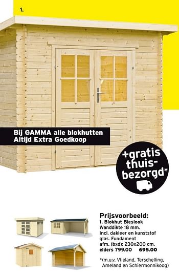 Aanbiedingen Blokhut bieslook - Huismerk - Gamma - Geldig van 20/03/2017 tot 26/03/2017 bij Gamma