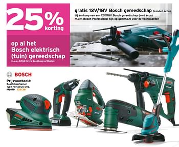 Aanbiedingen Bosch boorhamer type pbh2500 sre - Bosch - Geldig van 20/03/2017 tot 26/03/2017 bij Gamma