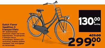 Aanbiedingen Dutch flavor spedition 3 transportfiets - Huismerk - Gamma - Geldig van 20/03/2017 tot 26/03/2017 bij Gamma