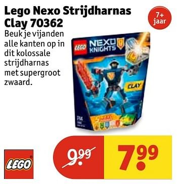 Aanbiedingen Lego nexo strijdharnas clay 70362 - Lego - Geldig van 21/03/2017 tot 26/03/2017 bij Kruidvat