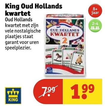 Aanbiedingen King oud hollands kwartet - King - Geldig van 21/03/2017 tot 26/03/2017 bij Kruidvat