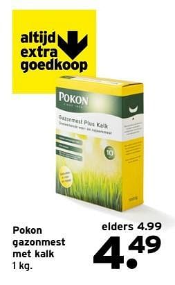 Aanbiedingen Pokon gazonmest met kalk - Pokon - Geldig van 20/03/2017 tot 26/03/2017 bij Gamma