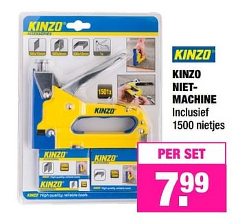 Aanbiedingen Kinzo nietmachine - Kinzo - Geldig van 21/03/2017 tot 26/03/2017 bij Big Bazar
