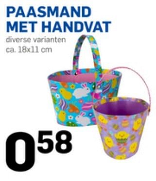 Aanbiedingen Paasmand met handvat - Huismerk - Action - Geldig van 22/03/2017 tot 28/03/2017 bij Action