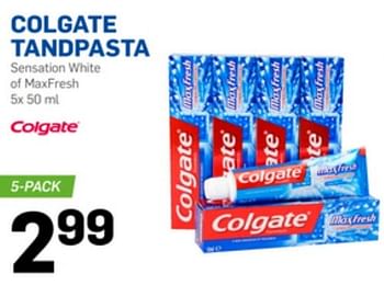 Aanbiedingen Colgate tandpasta sensation white of maxfresh - Colgate - Geldig van 22/03/2017 tot 28/03/2017 bij Action