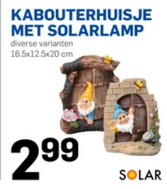 Aanbiedingen Kabouterhuisje met solarlamp - Huismerk - Action - Geldig van 22/03/2017 tot 28/03/2017 bij Action