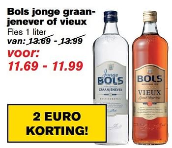 Aanbiedingen Bols jonge graanjenever of vieux - Bols - Geldig van 22/03/2017 tot 28/03/2017 bij Hoogvliet