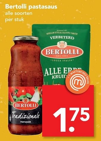 Aanbiedingen Bertolli pastasaus - Bertolli - Geldig van 26/03/2017 tot 01/04/2017 bij Deen Supermarkten