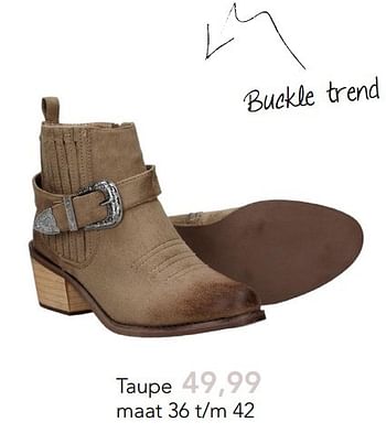 Aanbiedingen Laarzen taupe - Fabulous Fab - Geldig van 25/03/2017 tot 31/03/2017 bij Schuurman Schoenen