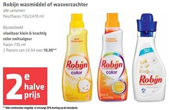 Aanbiedingen Robijn wasmiddel of wasverzachter - Robijn - Geldig van 23/03/2017 tot 29/03/2017 bij Spar