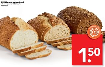 Aanbiedingen Deen panotta rustique brood - Huismerk deen supermarkt - Geldig van 26/03/2017 tot 01/04/2017 bij Deen Supermarkten