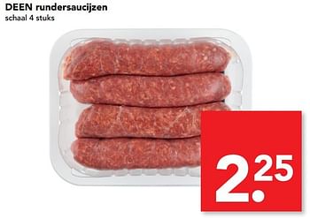 Aanbiedingen Deen rundersaucijzen - Huismerk deen supermarkt - Geldig van 26/03/2017 tot 01/04/2017 bij Deen Supermarkten