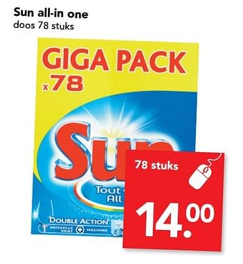 Aanbiedingen Sun all-in one - Sun - Geldig van 26/03/2017 tot 01/04/2017 bij Deen Supermarkten