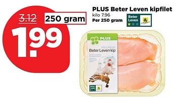 Aanbiedingen Plus beter leven kipfilet - Huismerk - Plus - Geldig van 26/03/2017 tot 01/04/2017 bij Plus