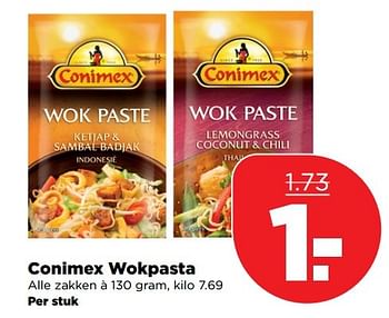 Aanbiedingen Conimex wokpasta - Conimex - Geldig van 26/03/2017 tot 01/04/2017 bij Plus