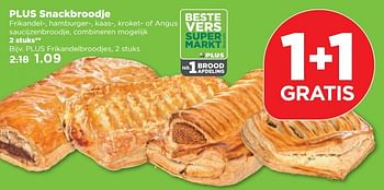 Aanbiedingen Plus snackbroodje - Huismerk - Plus - Geldig van 26/03/2017 tot 01/04/2017 bij Plus