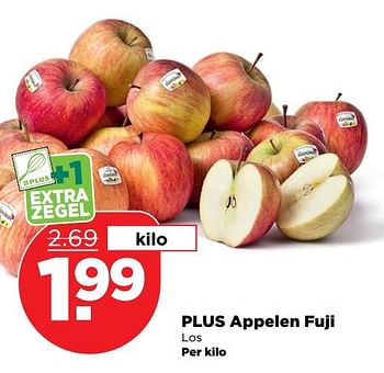 Aanbiedingen Plus appelen fuji - Huismerk - Plus - Geldig van 26/03/2017 tot 01/04/2017 bij Plus