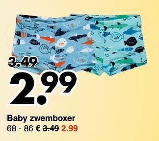 Aanbiedingen Baby zwemboxer - Huismerk - Wibra - Geldig van 20/03/2017 tot 01/04/2017 bij Wibra