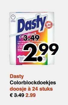 Aanbiedingen Dasty colorblockdoekjes - Dasty - Geldig van 20/03/2017 tot 01/04/2017 bij Wibra