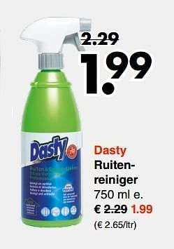 Aanbiedingen Dasty ruitenreiniger - Dasty - Geldig van 20/03/2017 tot 01/04/2017 bij Wibra