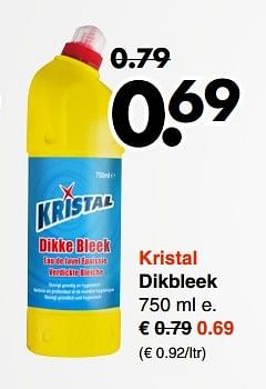 Aanbiedingen Kristal dikbleek - Kristal - Geldig van 20/03/2017 tot 01/04/2017 bij Wibra