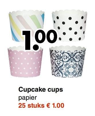 Aanbiedingen Cupcake cups papier - Huismerk - Wibra - Geldig van 20/03/2017 tot 01/04/2017 bij Wibra