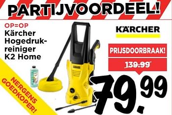 Aanbiedingen Kärcher hogedrukreiniger k2 home - Kärcher - Geldig van 26/03/2017 tot 01/04/2017 bij Vomar