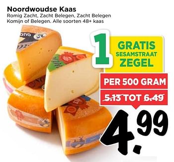 Aanbiedingen Noordwoudse kaas - Noordwoudse - Geldig van 26/03/2017 tot 01/04/2017 bij Vomar