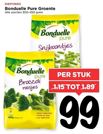 Aanbiedingen Bonduelle pure groente - Bonduelle - Geldig van 26/03/2017 tot 01/04/2017 bij Vomar