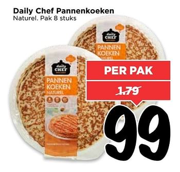 Aanbiedingen Daily chef pannenkoeken - Daily chef - Geldig van 26/03/2017 tot 01/04/2017 bij Vomar