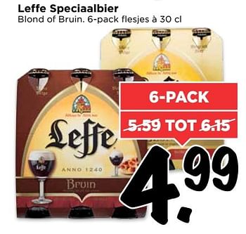 Aanbiedingen Leffe speciaalbier blond of bruin - Leffe - Geldig van 26/03/2017 tot 01/04/2017 bij Vomar