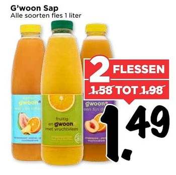 Aanbiedingen G`woon sap - Gâ€™woon - Geldig van 26/03/2017 tot 01/04/2017 bij Vomar