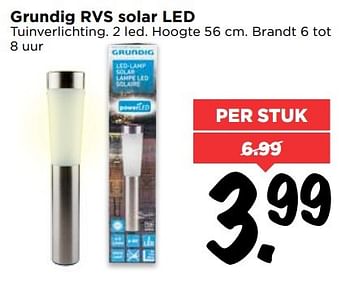 Aanbiedingen Grundig rvs solar led - Grundig - Geldig van 26/03/2017 tot 01/04/2017 bij Vomar