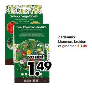 Aanbiedingen Zadenmix bloemen, kruiden of groenten - Huismerk - Wibra - Geldig van 20/03/2017 tot 01/04/2017 bij Wibra