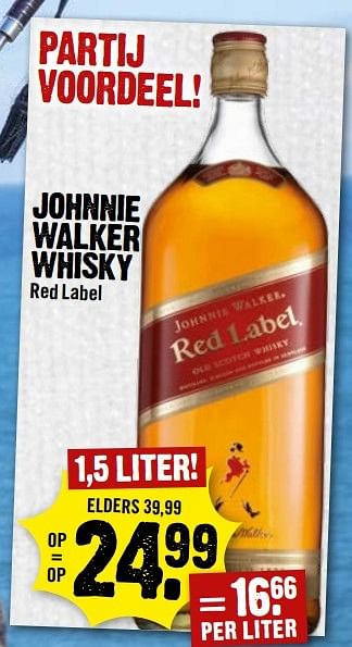 Aanbiedingen Johnnie walker whisky - Johnnie Walker - Geldig van 26/03/2017 tot 01/04/2017 bij Dirk III