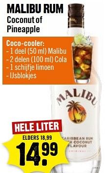 Aanbiedingen Malibu rum - Malibu - Geldig van 26/03/2017 tot 01/04/2017 bij Dirk III