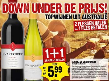 Aanbiedingen Shiraz of chardonnay - Rode wijnen - Geldig van 26/03/2017 tot 01/04/2017 bij Dirk III