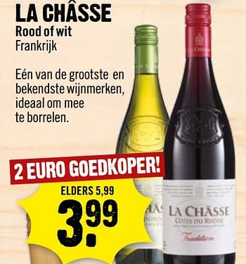 Aanbiedingen La chasse - Rode wijnen - Geldig van 26/03/2017 tot 01/04/2017 bij Dirk III