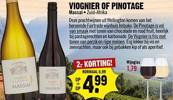 Aanbiedingen Viognier of pinotage - Witte wijnen - Geldig van 26/03/2017 tot 01/04/2017 bij Dirk III